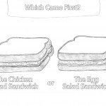 Chicken and egg salad sandwich